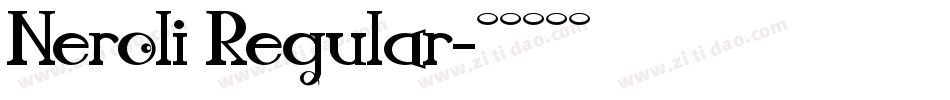 Neroli Regular字体转换